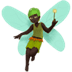 🧚🏿 fairy: dark skin tone display on Apple